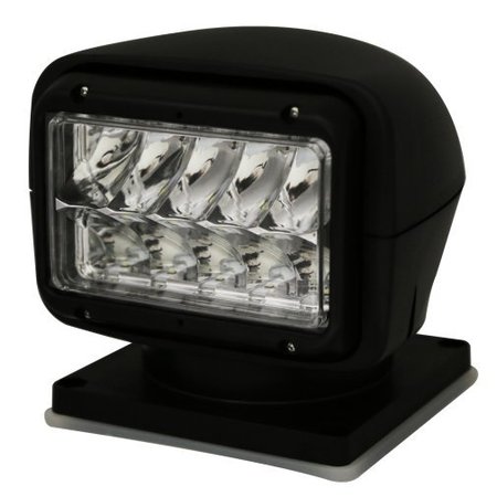 ECCO SAFETY GROUP REMOTE SPOTLIGHT: LED (10), SPOT BEAM, 135DEG TILT RANGE, DUAL CONTROL, SQUARE, 12-24VDC, WHITE EW3011